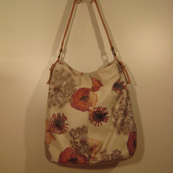 Miss Albright Handbags - Field of Dreams Floral Leather Hobo
